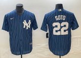 New York Yankees Juan Soto Nike blue majestic baseball Jersey Joint name -BD 03