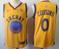 Nike Golden State Warriors #0 Cousins yellow nba basketball jerseys-S8