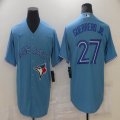 Toronto Blue Jays #27 Vladimir Guerrero Jr skyblue Majestic baseball jerseys