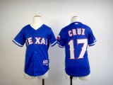 MLB Texas Rangers #17 Nelson Cruz Blue MLB Kid Jerseys