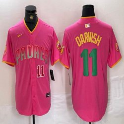 Nike San Diego Padres #11 Yu Darvish pink majestic mlb Jerseys 01