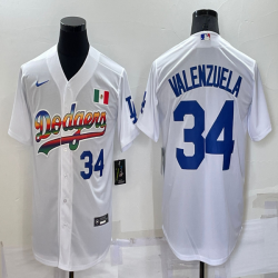 Los Angeles Dodgers 34 Fernando Valenzuela white new majestic baseball Jerseys-BD 02