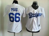 women Los Angeles Dodger 66 Puig white mlb jersey