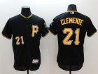 2016 Pittsburgh Pirates 21 Roberto Clemente black elite baseball jersey