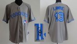 Toronto Blue Jays 13 Brett Lawrie gray mlb signature jerseys