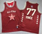 2024 NBA All Star jerseys #77 Doncic red Youth basketball jerseys