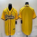 Nike Philadelphia Eagles blank yellow baseball jerseys Joint name-BD