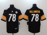 Nike Pittsburgh Steelers #78 Alejandro Villanueva black Color Rush Limited Jerseys