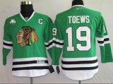 Chicago Blackhawks 19 Janathan Toews green kid NHL Jerseys