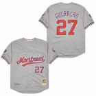 Montreal Expos #27 Vladimir Guerrero 1997 gray throwback baseball jerseys