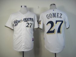 Milwaukee Brewers GOMEZ 27 white Jersey