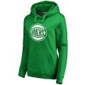 Women's New York Knicks Fanatics Branded Kelly Green St. Patrick's Day White Logo Pullover Hoodie