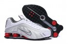 Men Nike Shox R4 black gray white shoes