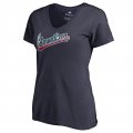 MLB Fanatics Branded Women 2018 All-Star Game American League Logo V-Neck T-Shirt â€“ Navy