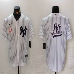 Nike Yankees blank white MLB baseball Jersey -BD 09