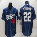 Nike Los Angeles Dodgers #22 Clayton Kershaw blue majestic baseball Jerseys-BD