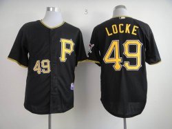 Pittsburgh Pirates LOCKE 49# black mlb Jersey