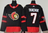 Adidas Ottawa Senators #7 Brady Tkachuk Black Red hockey jersey