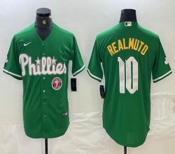 Nike Philadelphia Phillies #10 Realmuto green majestaic baseball jersey 01