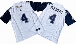 Dallas Cowboys 4# Dak Prescott white Nike Vapor F.U.S.E. Limited Jersey