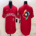 2023 World Cup Dominican Republic's blank red majestic baseball jerseys 07