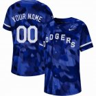 Custom Nike Los Angeles Dodgers blue Pattern majestic baseball jersey-WBL