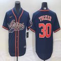 Nike Houston Astros #30 Kyle Tucker blue majestic baseball jerseys big logo Joint name -BD