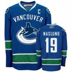 NHL Vancouver Canucks #19 Markus Naslund Blue Jersey