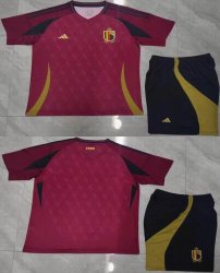 2024-2025 Belgium team red black Soccer Jerseys home