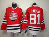 Reebok Chicago Blackhawks 81 HOSSA red 2013 NHL Stanley Cup Final Champions Silver