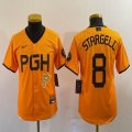 Youth Nike Pittsburgh Pirates #8 Willie Stargell Gold majestic baseball jerseys city version-BD 04