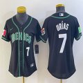 Women 2023 World Cup Mexico #7 Julio Urias black majestic baseball jerseys 02