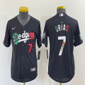 Youth Nike Los Angeles Dodgers #7 Julio Urias black majestic baseball jersey-BD