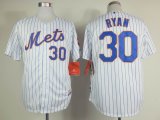 2015 New York Mets #30 Nolan Ryan White Blue Strip MLB baseball Jerseys