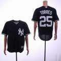 New York Yankees #25 Torres black majestic baseball jerseys