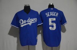 2017 Los Angeles Dodgers #5 Corey Seager blue Majestic baseball jerseys