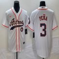 Nike Houston Astros #3 Jeremy Pena white majestic baseball jerseys Joint name -BD