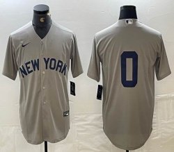 Nike New York Yankees #0 gray MLB baseball Jersey -BD