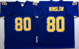 San Diego Chargers #80 Kellen Winslow blue Throwback nfl jersey