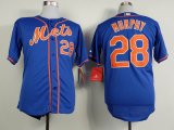 New York Mets Daniel Murphy #28 blue Orange font MLB jersey