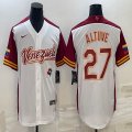 Majestic Venezuela Baseball #27 Jose Altuve White 2023 World Baseball Classic Replica Player Jersey 07