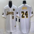 Nike Los Angeles Dodgers #8 and #24 Kobe Bryant white NBA and baseball Jerseys Joint name -BD (4)