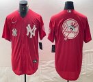 Nike New York Yankees blank red MLB baseball Jersey Joint name big logo -BD 13