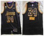 Nike Los Angeles Lakers #24 Kobe Bryant black fashion basketball jersey-XD