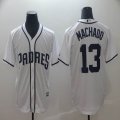 San Diego Padres #13 Manny Machado white majestic mlb Jerseys