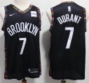 Nike Brooklyn Nets #7 Kevin Durant black NBA Basketball Jersey with Sponsor patch-S8