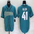 Jacksonville Jaguars #41 Josh Allen blue baseball jerseys Joint name-BD