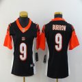 Women Nike Cincinnati Bengals #9 Joe Burrow black Color Rush Limited Jersey