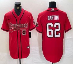 Nike Tampa Bay Buccaneers #62 Graham Barton red baseball Joint name -BD