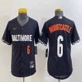 Youth Nike Baltimore Orioles #6 Ryan Mountcastle black majestic baseball jersey city version-BD 02